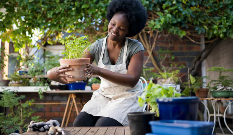 Woman gardening