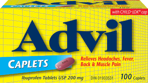 Advil Caplets in 100 Caplets