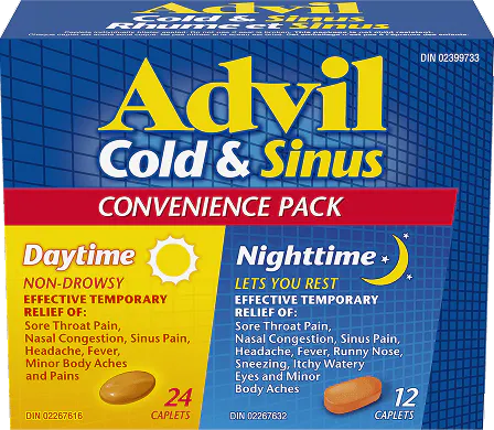 Advil Cold & Sinus Daytime / Nighttime Convenience Pack Caplets