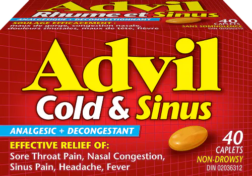 Advil Cold & Sinus Caplets in 40 Caplets