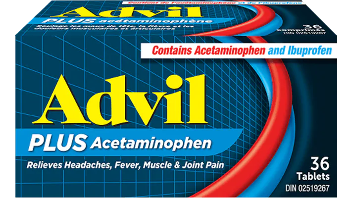 Advil PLUS Acetaminophen in 36 Tablets