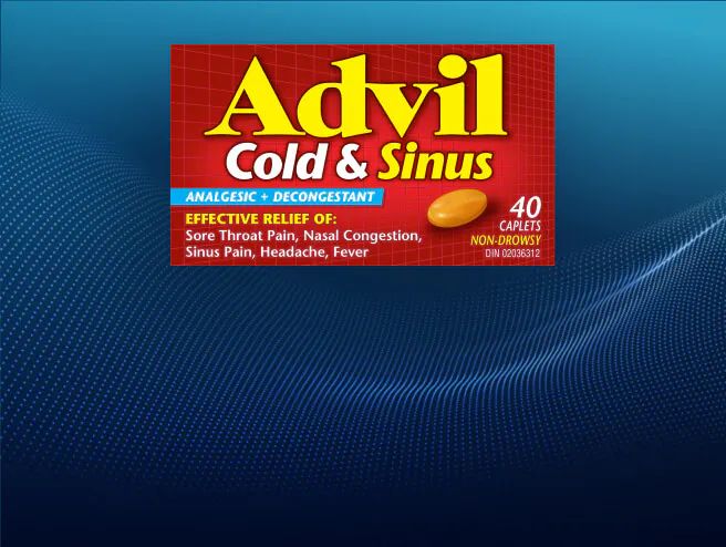 Advil Cold & Sinus Caplets in 40 Caplets
