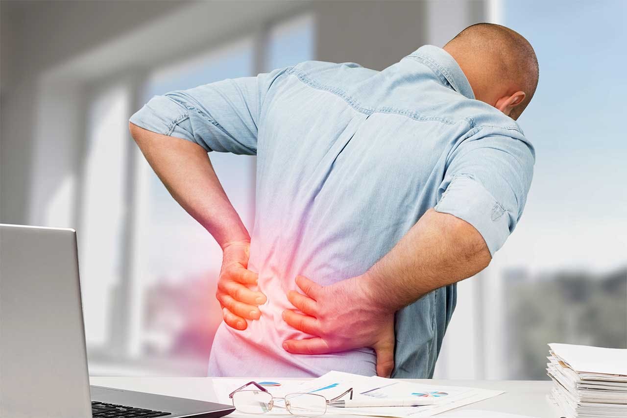 businessman with sore back