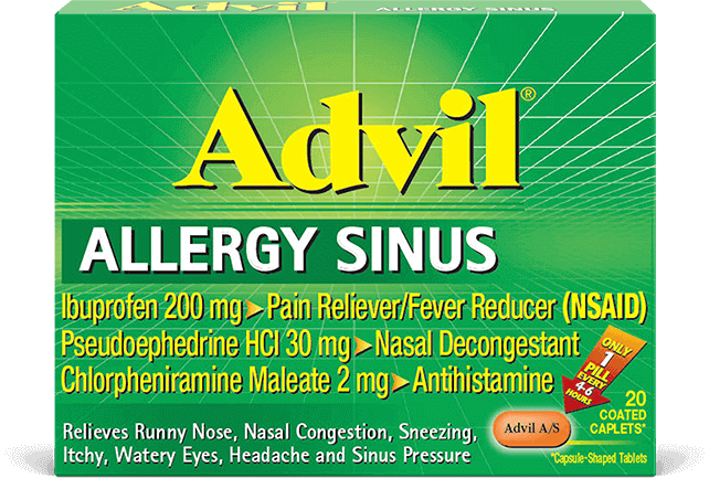 Allergy Sinus Caplets for Powerful Relief | Advil