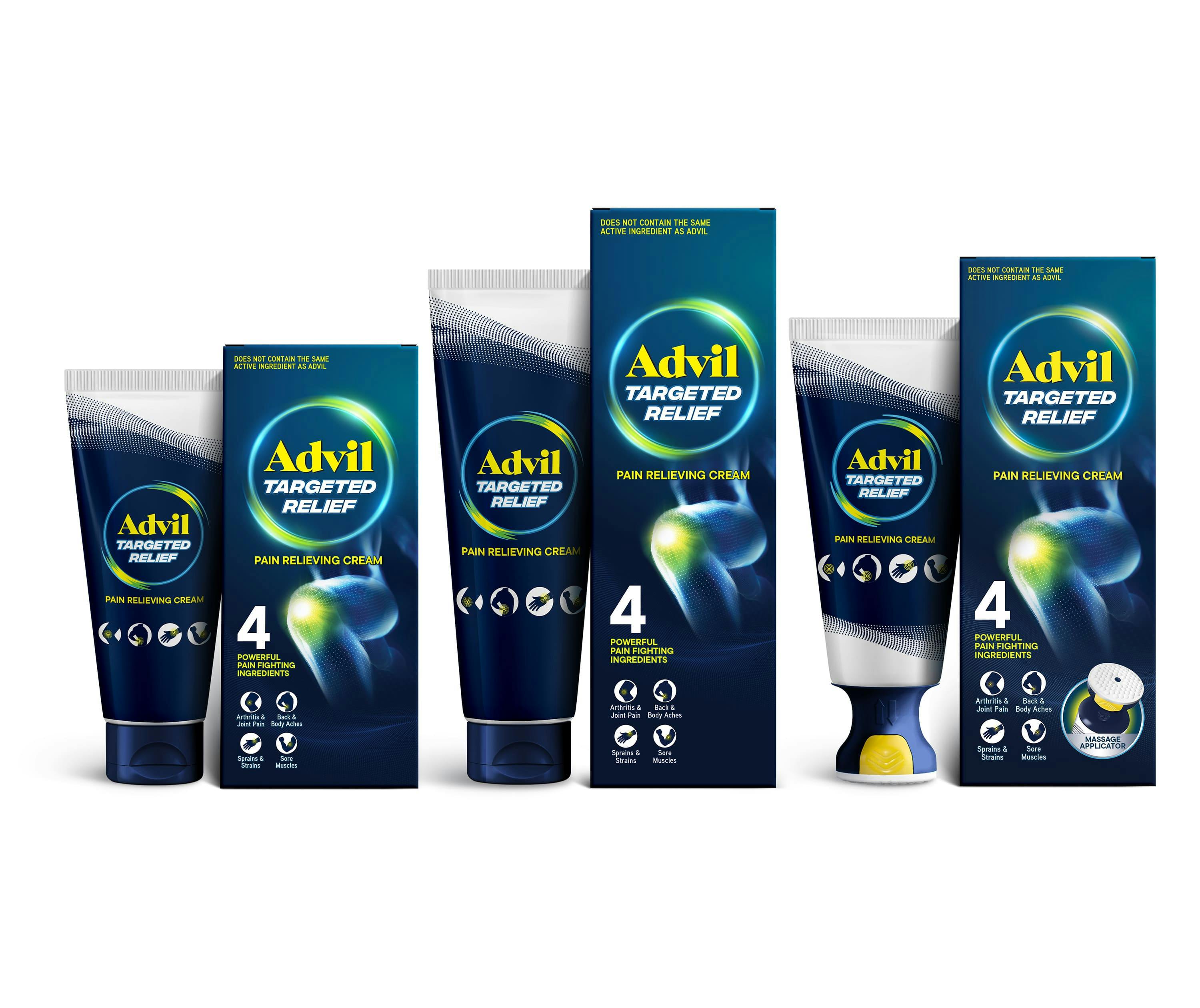 Advil Targeted Relief Pain Relieving Cream, 2.3 oz tube of cream