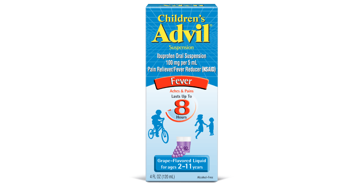 Children's Advil Suspension Grape Flavor