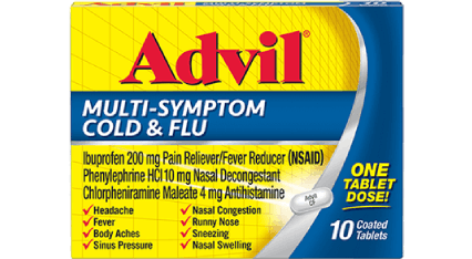 Cómo funciona Advil Múltiples síntomas del resfriado y la gripe