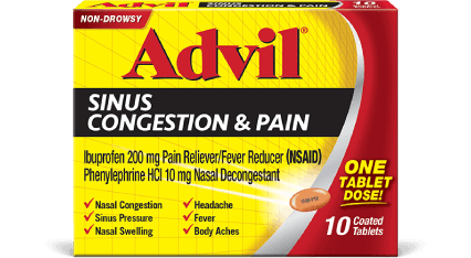 Cómo funciona Advil Congestión y dolor de los senos paranasales 