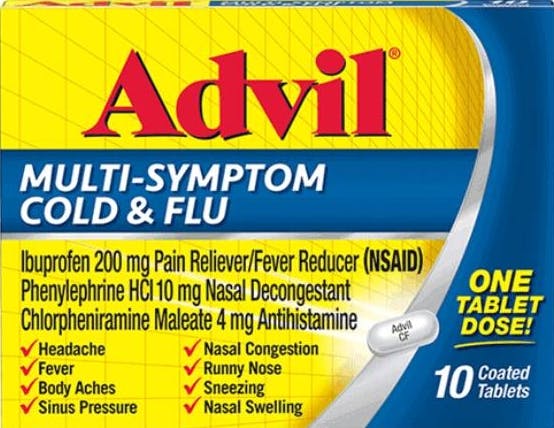 Advil Múltiples síntomas del resfriado y la gripe 