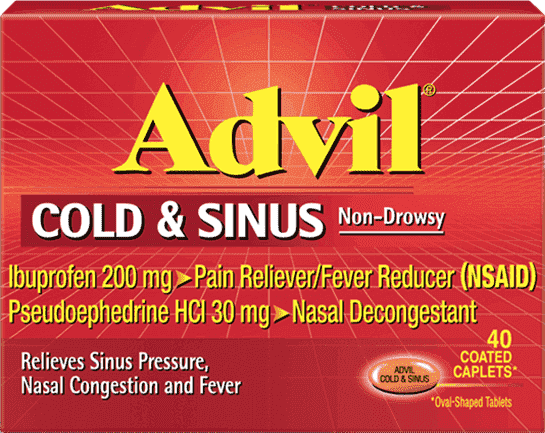 Advil Comprimidos para el resfriado y sinusitis