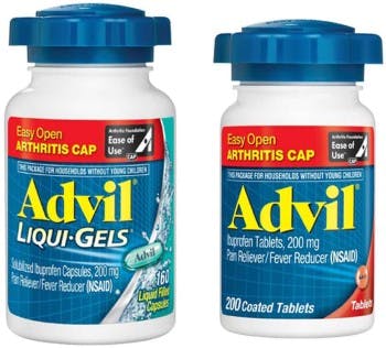 Advil con tapa fácil de abrir para la artritis