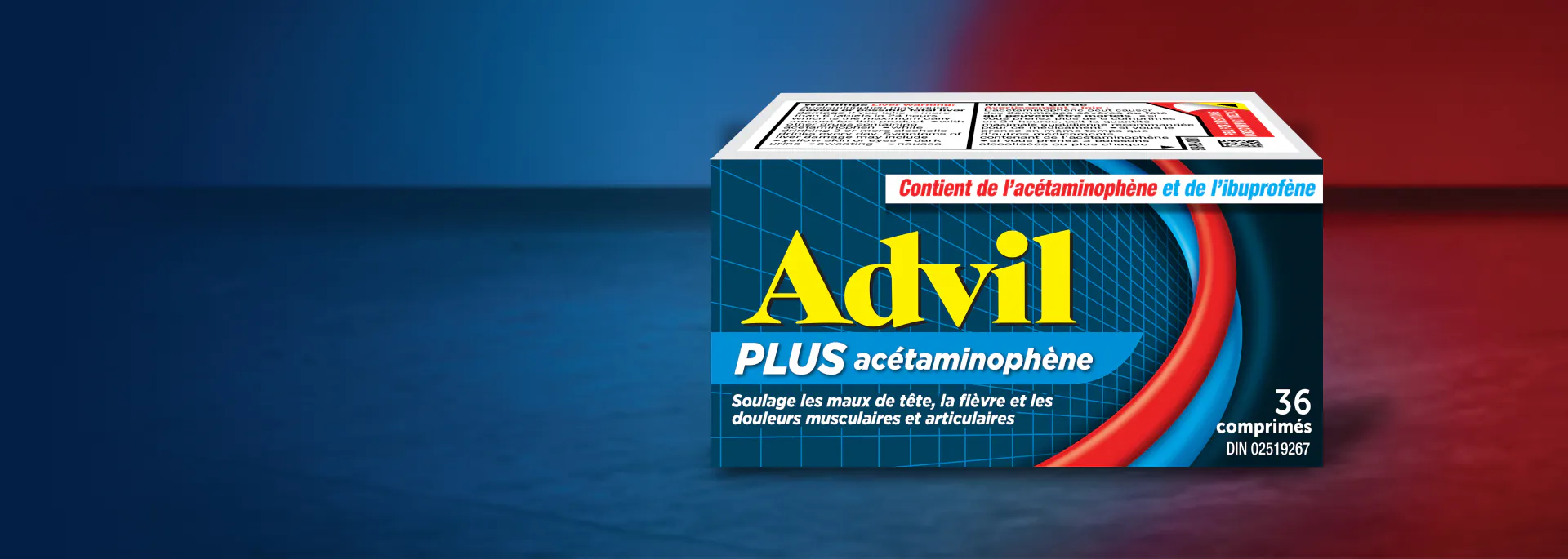 Bannière Advil PLUS acétaminophène