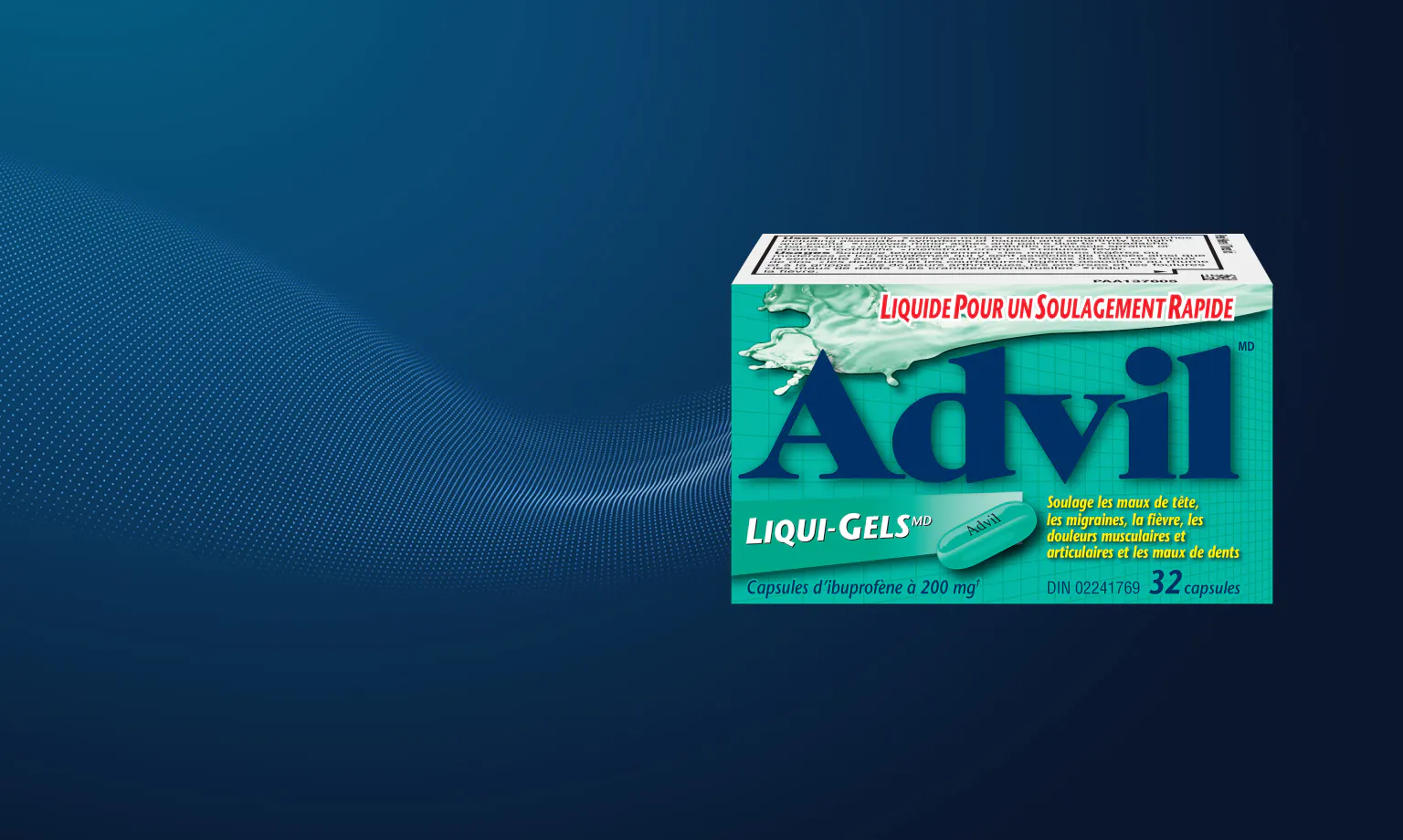 Bannière Advil NFL avec Advil Liqui-Gels