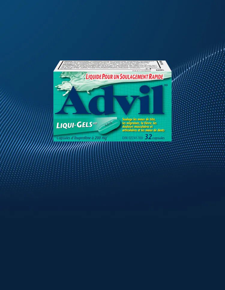 Bannière Advil NFL avec Advil Liqui-Gels