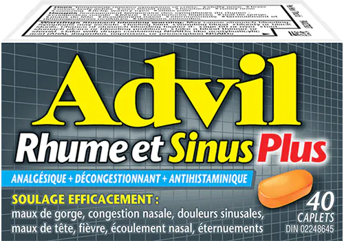 Advil Rhume et Sinus Plus, 40 caplets