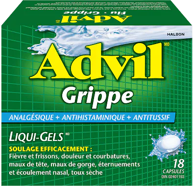 Advil Grippe Liqui-Gels, 18 capsules