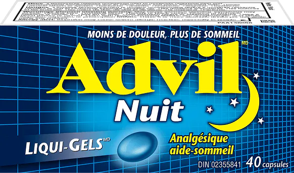 Advil Nuit, 40 capsules