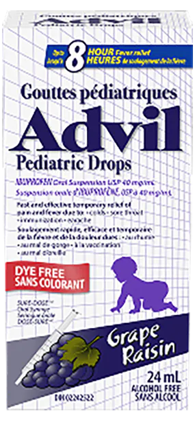 Gouttes pédiatriques Advil à saveur de raisin, 24 mL