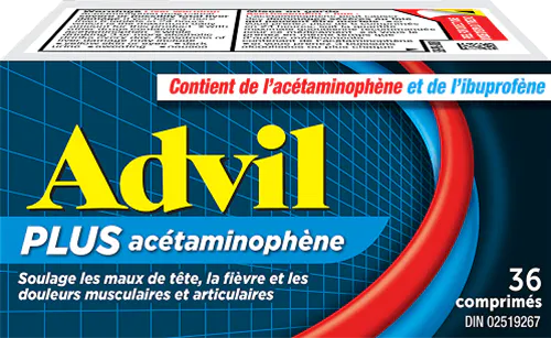 Advil PLUS acétaminophène, 36 comprimés