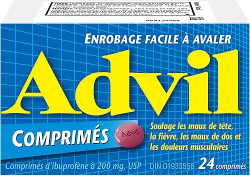 Comprimés Advil, 24 comprimés
