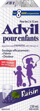 Advil pour enfants à saveur de raisin, 230 mL
