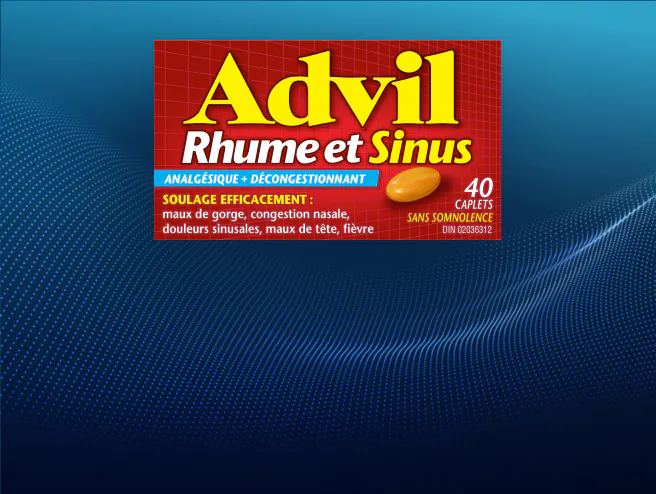 Caplets Advil Rhume et Sinus, 40 caplets