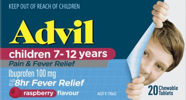 Advil Children 7-12 Years Pain & Fever Relief Chewable Tablet
