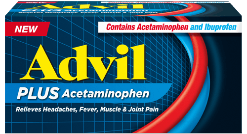 Advil Plus Acetaminophen package design