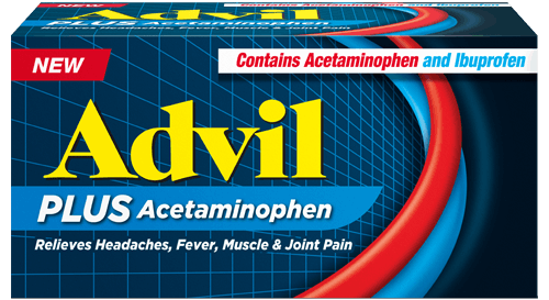 Advil Plus Acetaminophen package design Advil Plus Acetaminophen package design
