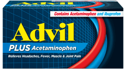 Advil Plus Acetaminophen package design