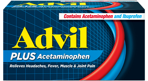 Advil Plus Acetaminophen package design
