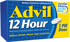 Advil 12 Hour package design