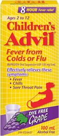 Children’s Advil Fever from Colds or Flu package design