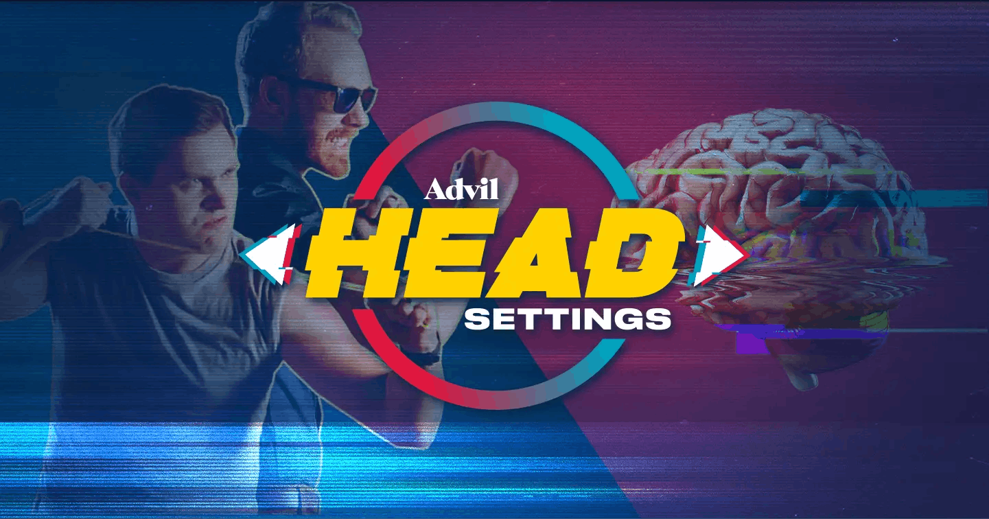 Logo for Advil Head Settings.