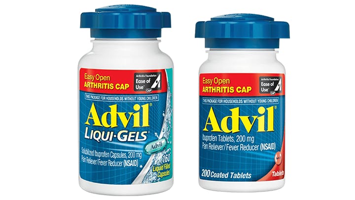 Advil Easy Open Arthritis Cap for minor arthritis pain relief