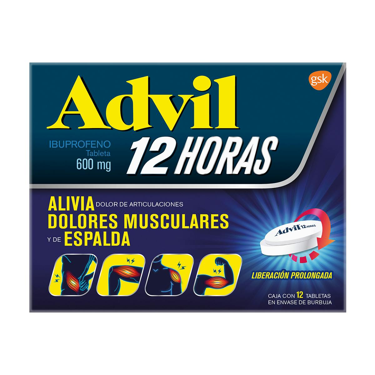 Advil 12 Horas 600mg 12 tabs