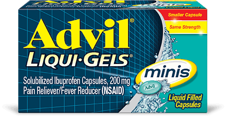 Advil Liqui-Gels minis – fast liquid pain relief, smaller pill size