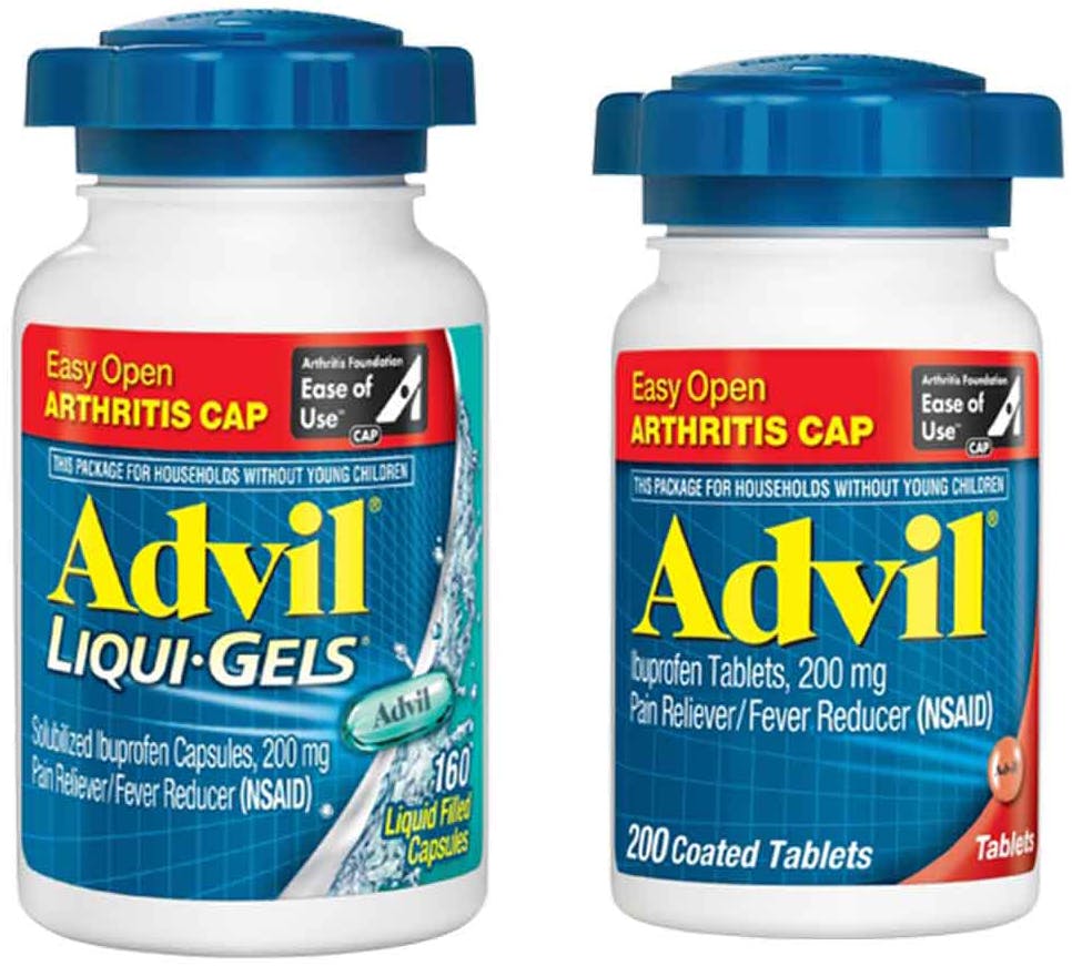 Advil Easy Open Arthritis Cap for minor arthritis pain relief