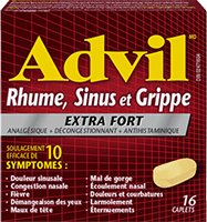 Advil Cold, Sinus Flu Extra Strength package design