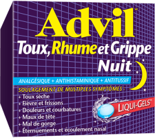 Advil Toux, Rhume et Grippe Nuit package design