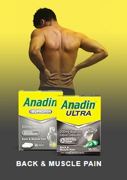 ANADIN FOR BACK & MUSCLE PAIN