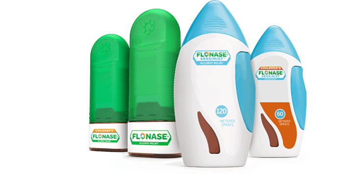 Flonase gives you 24-hour all-in-one relief from the worst allergy symptoms, like nasal congestion and itchy, watery eyes