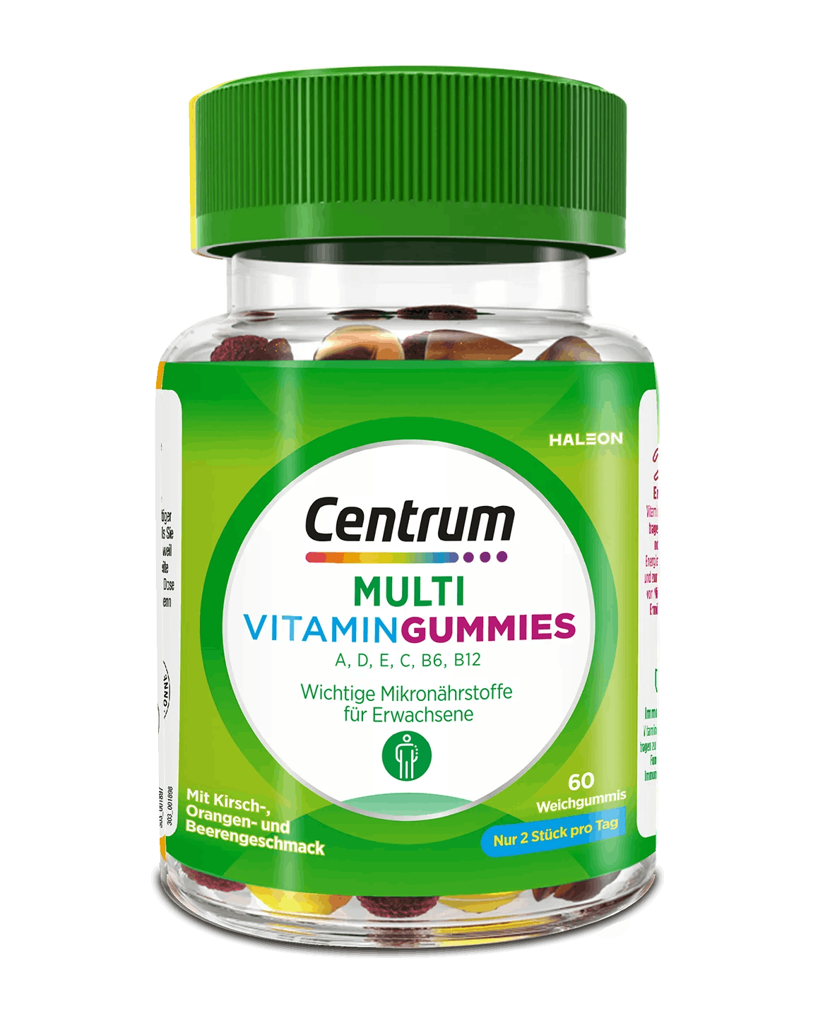 Centrum Multi Vitamin Gummies Packung auf weißem Hintergrund