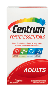 Centrum Forte Essentials package design Centrum Forte Essentials package design