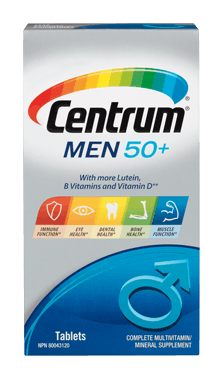 Centrum Men 50+ package design Centrum Men 50+ package design