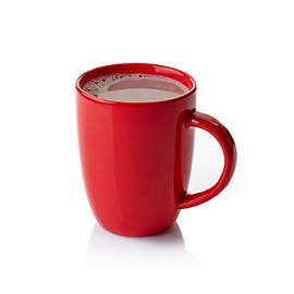 Cran-Pom Holiday Cocoa drink in red mug