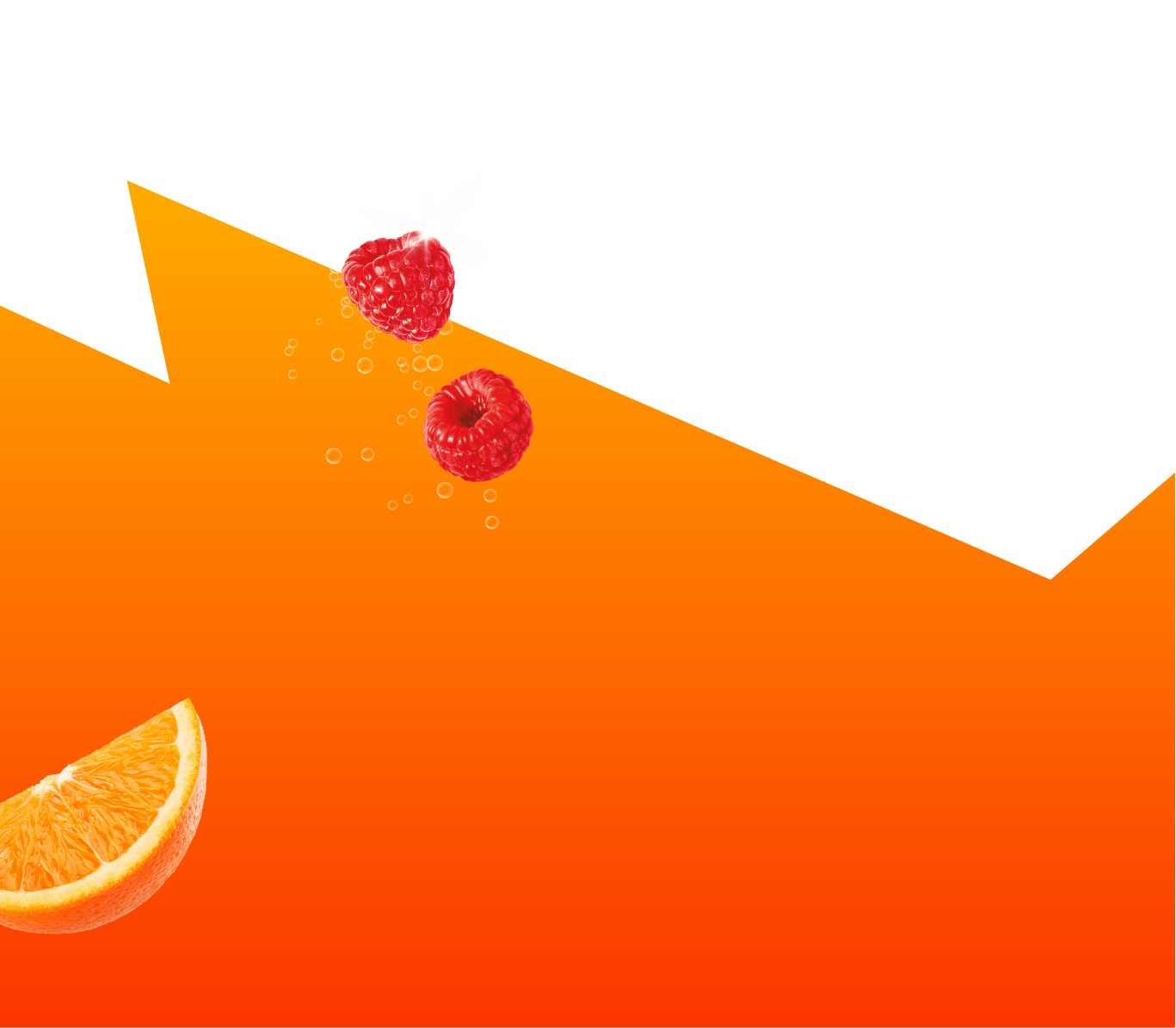 Angle design graphic with raspberries
