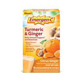 Box of Emergen-C Daily Immune Support and Botanicals Turmeric and Ginger