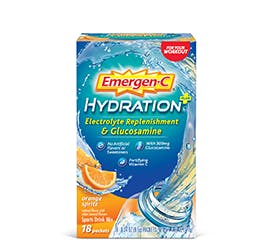 Box of Emergen-C Hydration Electrolyte Replenishment and Glucosamine Box of Emergen-C Hydration Electrolyte Replenishment and Glucosamine