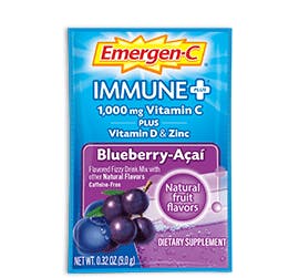 Packet of Emergen-C Immune+ in Blueberry-Acai Packet of Emergen-C Immune+ in Blueberry-Acai